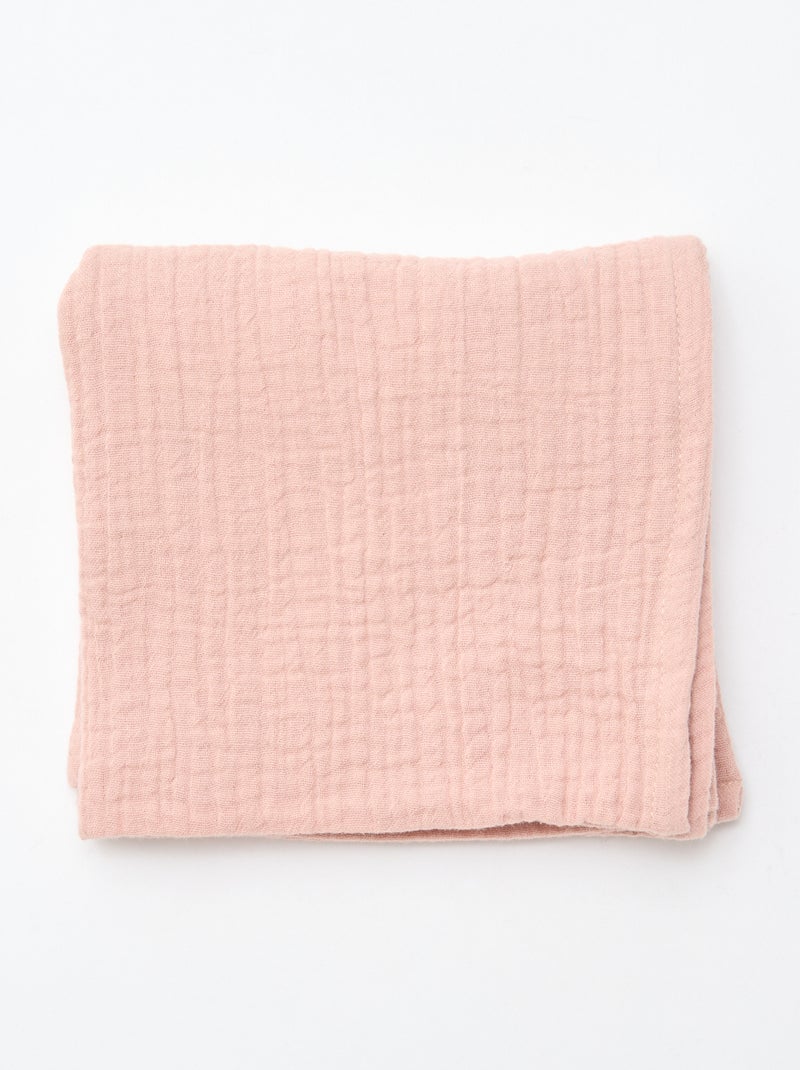 Set of 3 Cotton Swaddles Pink - Kiabi