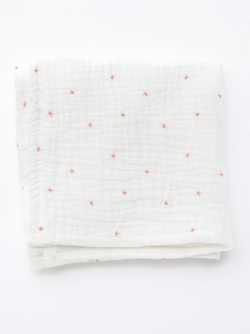 Set of 3 Cotton Swaddles Pink - Kiabi