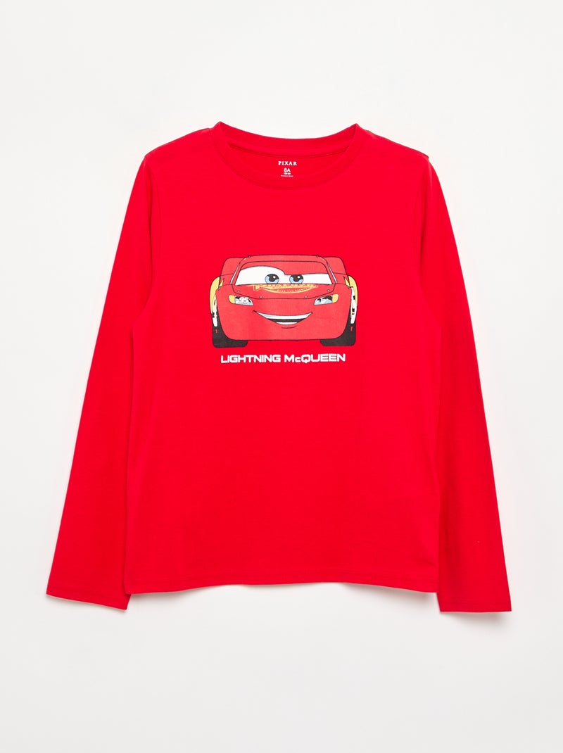 Set of 3 'Disney' Long-Sleeved T-shirts Red - Kiabi