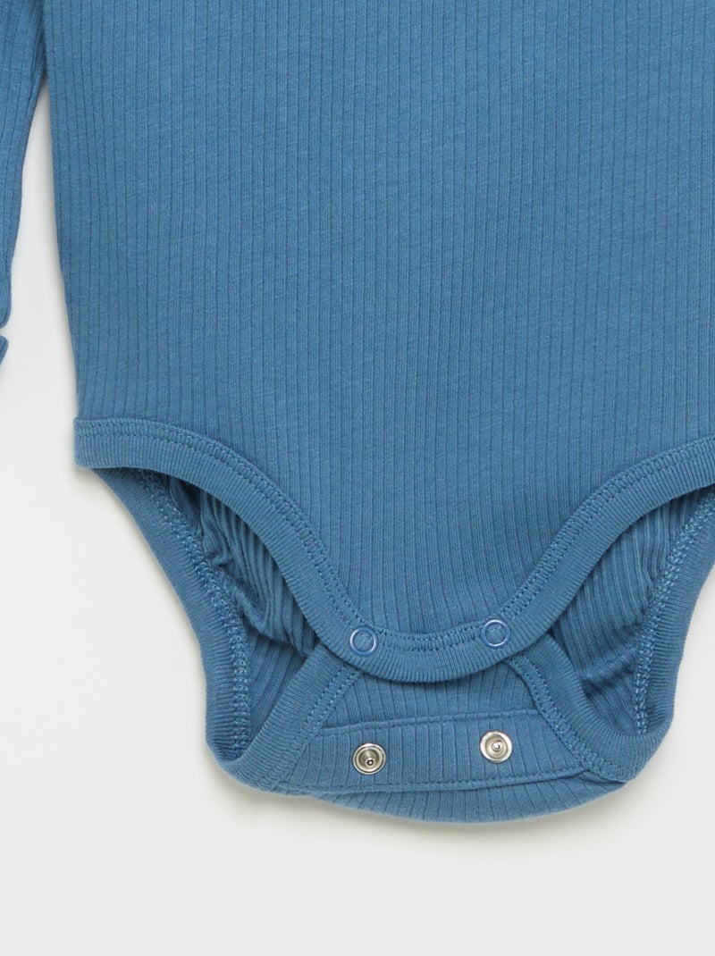 Set of 3 Grow-With-Me Bodysuits - Kiabi Blue - Kiabi