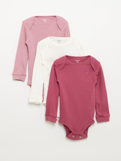 Set of 3 Grow-With-Me Bodysuits - Kiabi - Kiabi