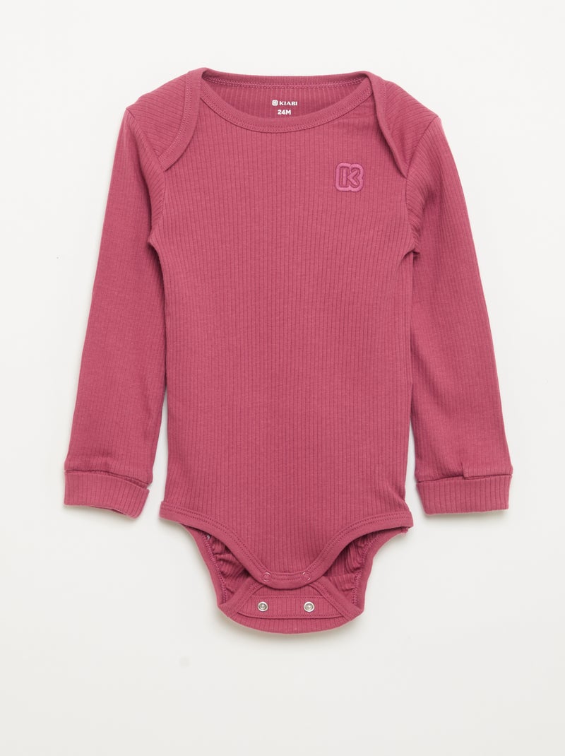 Set of 3 Grow-With-Me Bodysuits - Kiabi Pink - Kiabi