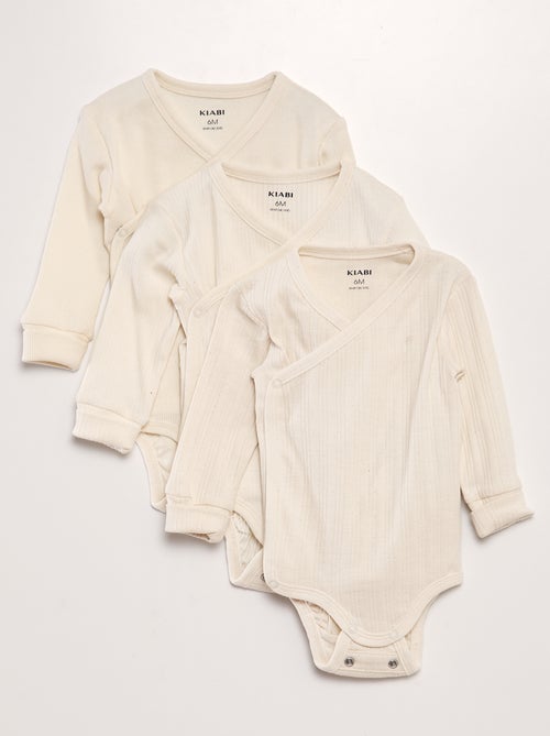 Set of 3 Grow-With-Me Bodysuits - Kiabi