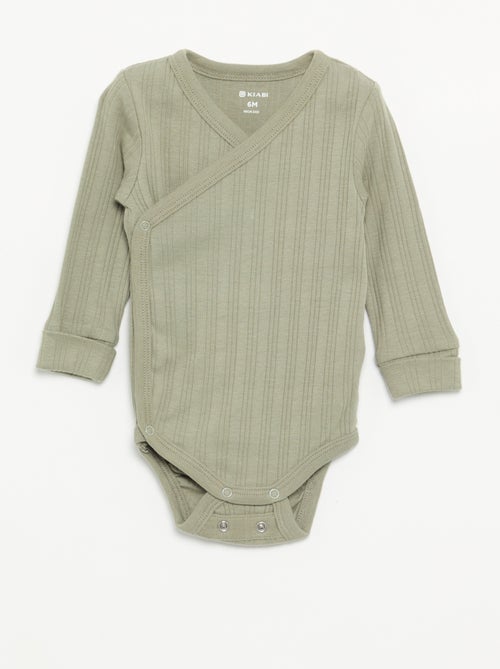 Set of 3 Grow-With-Me Bodysuits - Kiabi Set of 3 Grow-With-Me Bodysuits - Kiabi
