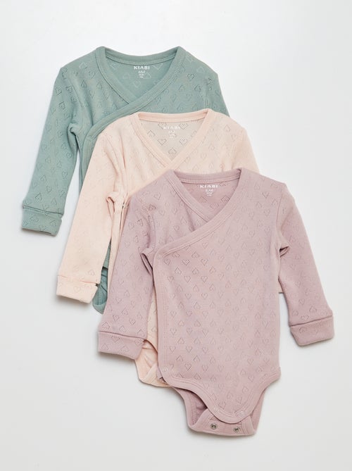 Set of 3 Grow-With-Me Bodysuits - Kiabi