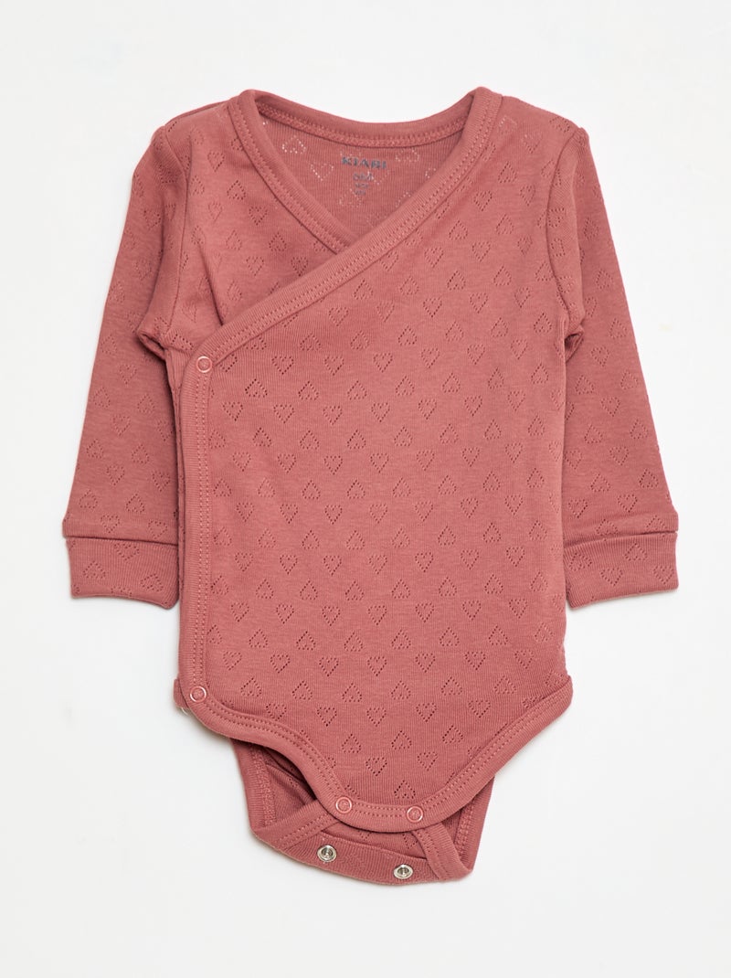 Set of 3 Grow-With-Me Bodysuits Pink - Kiabi