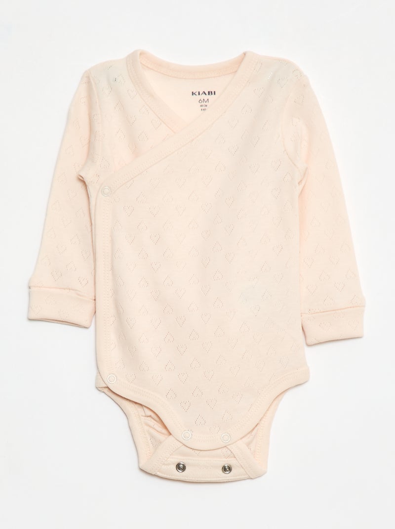 Set of 3 Grow-With-Me Bodysuits Pink - Kiabi