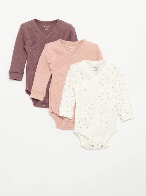 Set of 3 Grow-With-Me Bodysuits - Kiabi