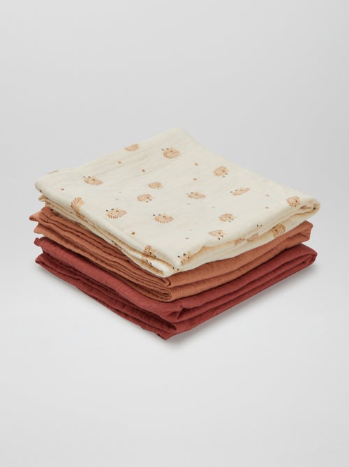 Set of 3 Printed Muslin Squares - Kiabi