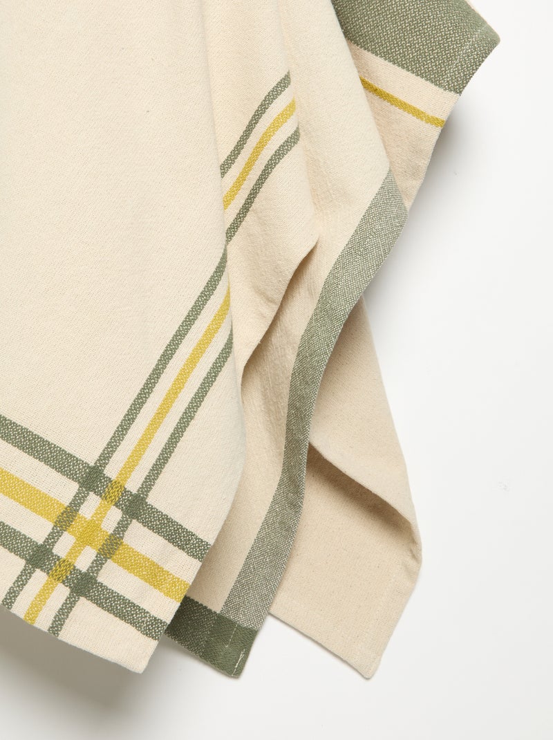 Set of 3 Tea Towels Green - Kiabi