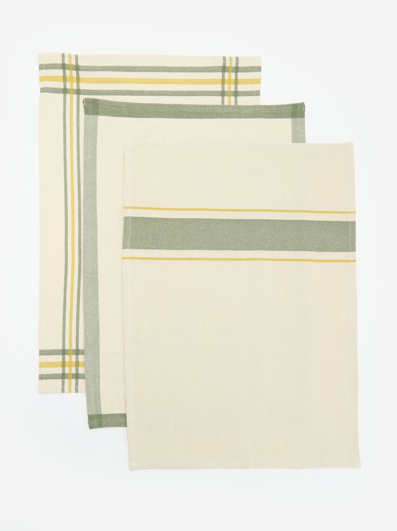 Set of 3 Tea Towels Green - Kiabi