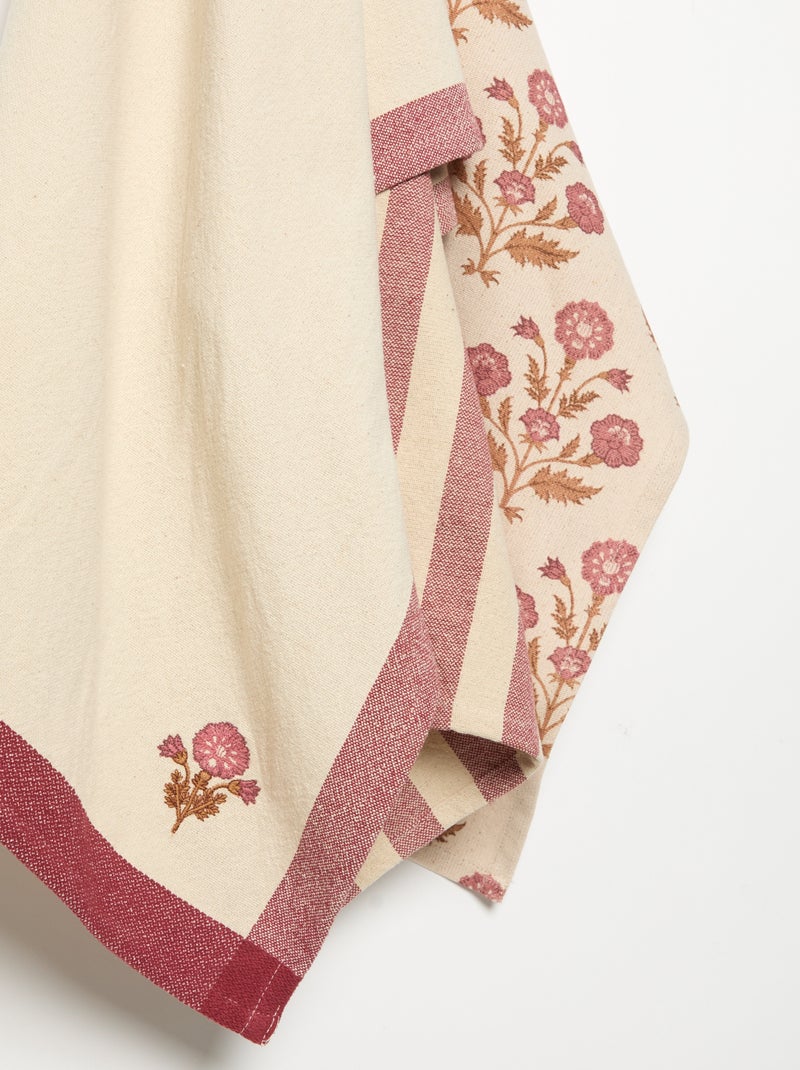 Set of 3 Tea Towels Pink - Kiabi