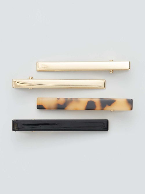 Set of 4 Crocodile Hair Clips - Kiabi