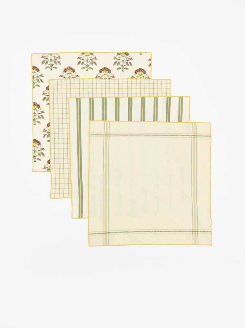 Set of 4 table napkins 40 x 40 cm Green - Kiabi