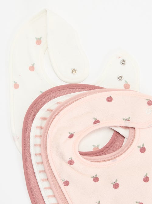 Set of 5 bibs with fun prints and snap closures - Kiabi
