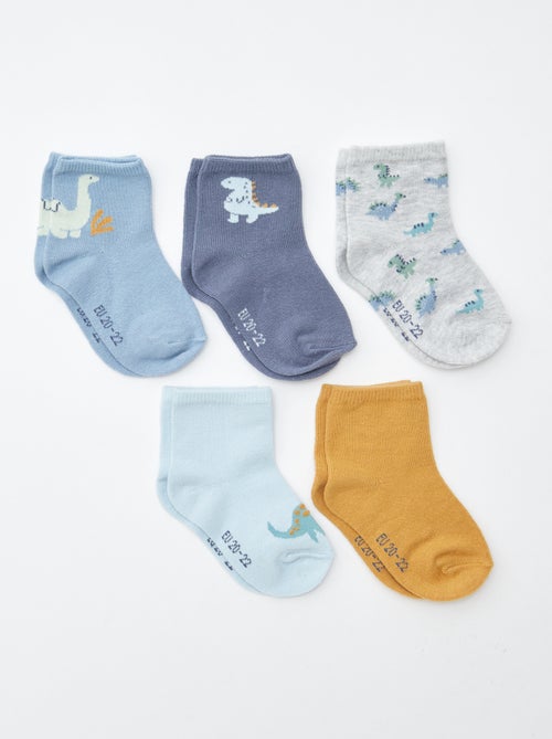 Set of 5 pairs of stretchy knit socks - Kiabi