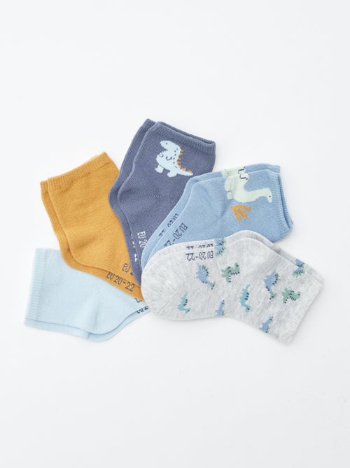 Set of 5 pairs of stretchy knit socks - Kiabi