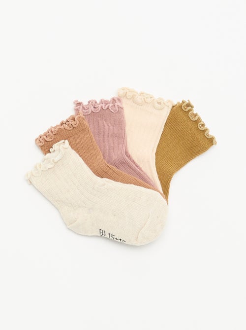 Set of 5 Ruffled Socks - Kiabi