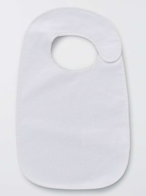 Set of 7 Lined Terry Bibs - Kiabi