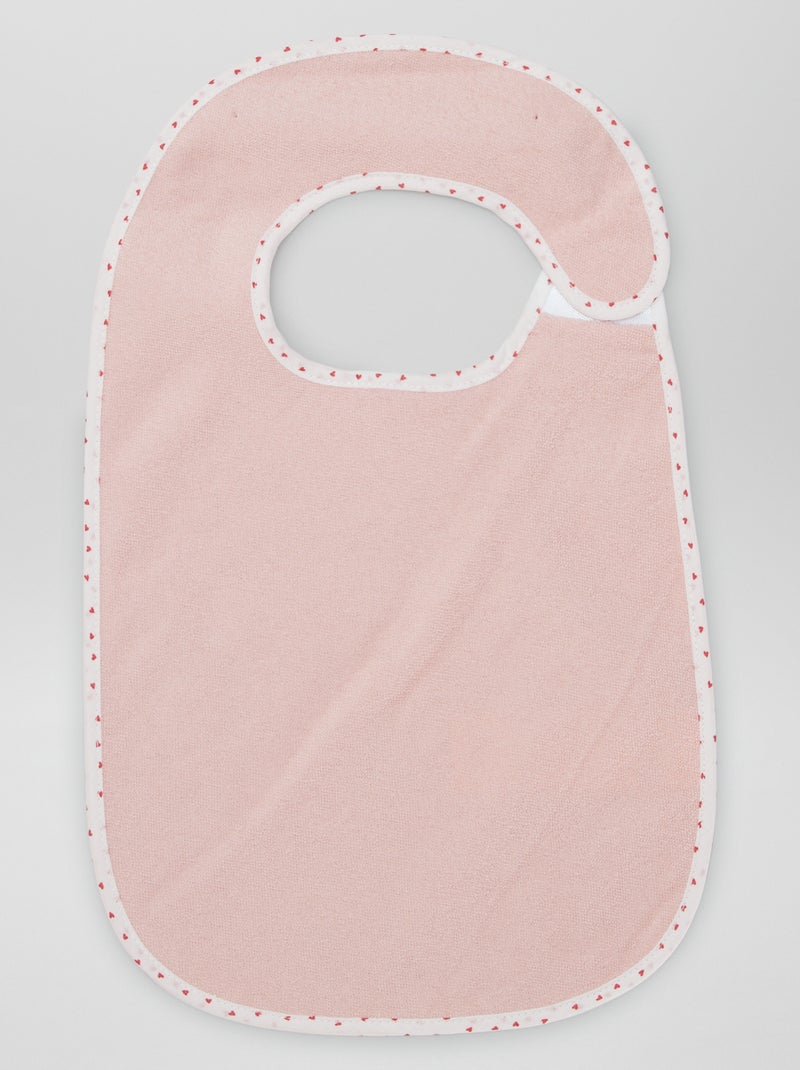 Set of 7 Lined Terry Bibs WHITE - Kiabi