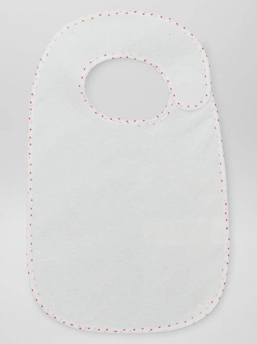 Set of 7 Lined Terry Bibs - Kiabi