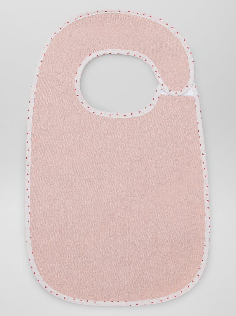 Set of 7 Lined Terry Bibs WHITE - Kiabi