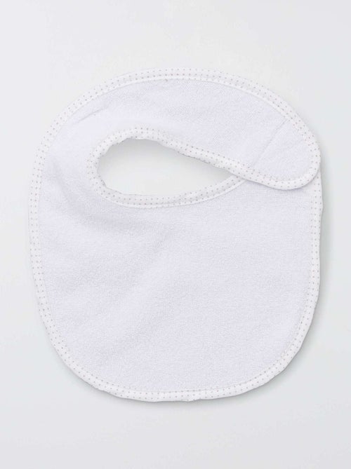 Set of 7 Terry Bibs with Hook-and-Loop Fastening - Kiabi