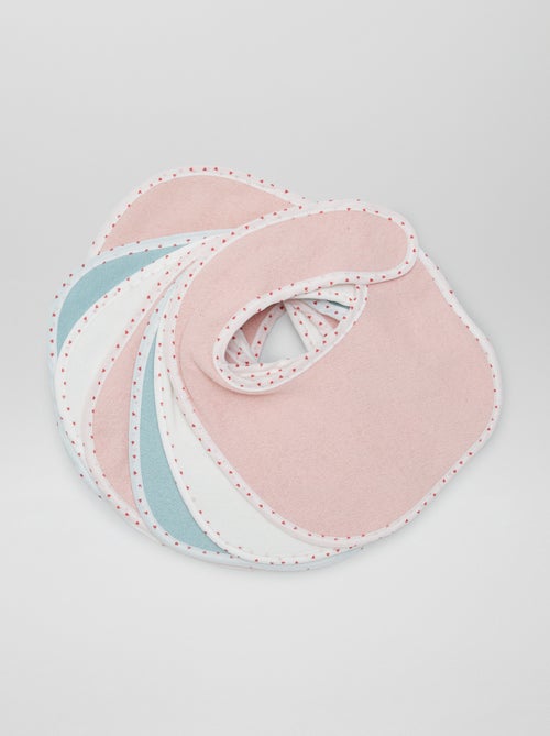 Set of 7 Terry Cloth Bibs with Hook-and-Loop Fastener - Kiabi