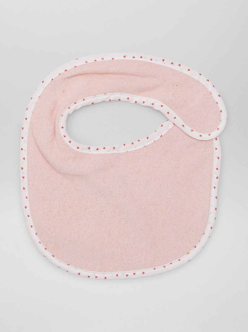 Set of 7 Terry Cloth Bibs with Hook-and-Loop Fastener WHITE - Kiabi