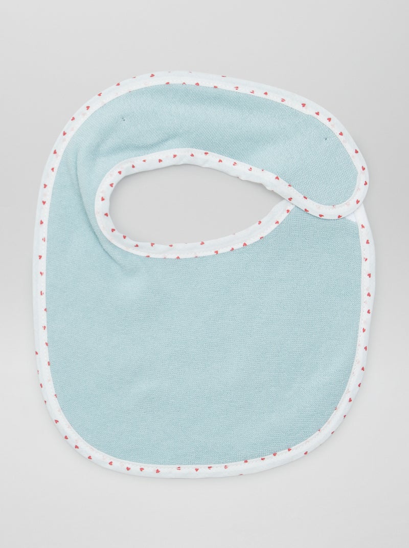 Set of 7 Terry Cloth Bibs with Hook-and-Loop Fastener WHITE - Kiabi
