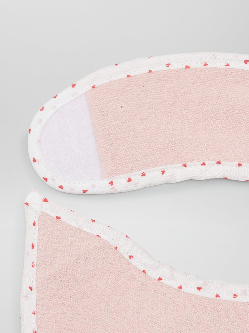 Set of 7 Terry Cloth Bibs with Hook-and-Loop Fastener WHITE - Kiabi