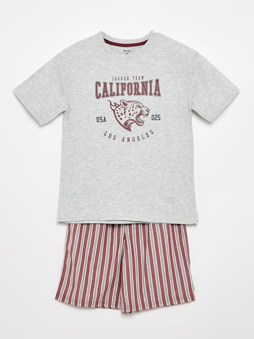 Set pigiama corto t-shirt e pantaloncini - 2 pezzi - Kiabi Set pigiama corto t-shirt e pantaloncini - 2 pezzi - Kiabi