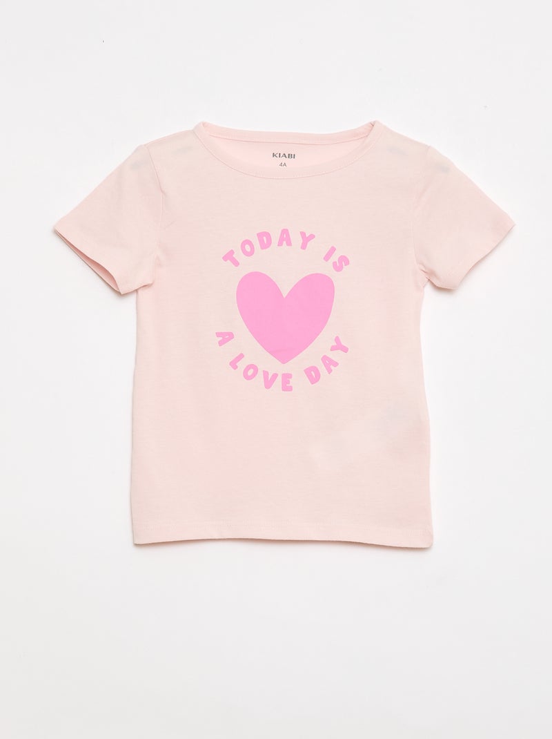 Set pigiama t-shirt + pantaloncini - 2 pezzi Rosa - Kiabi