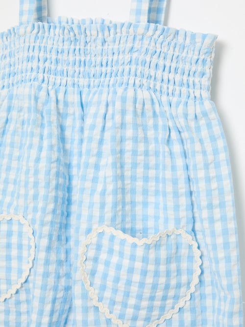 Set Strampler und Fischerhut mit Vichy-Muster – 2-teilig - Kiabi