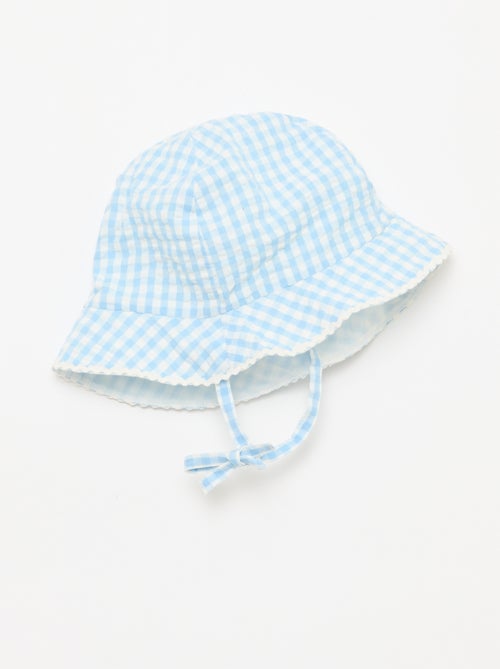 Set Strampler und Fischerhut mit Vichy-Muster – 2-teilig - Kiabi