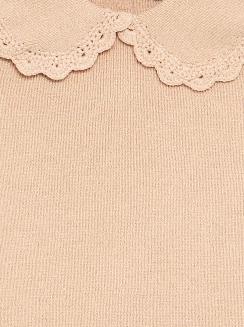 Set Sweatshirt + Leggings aus Kompaktstrick - 2-teilig Beige - Kiabi