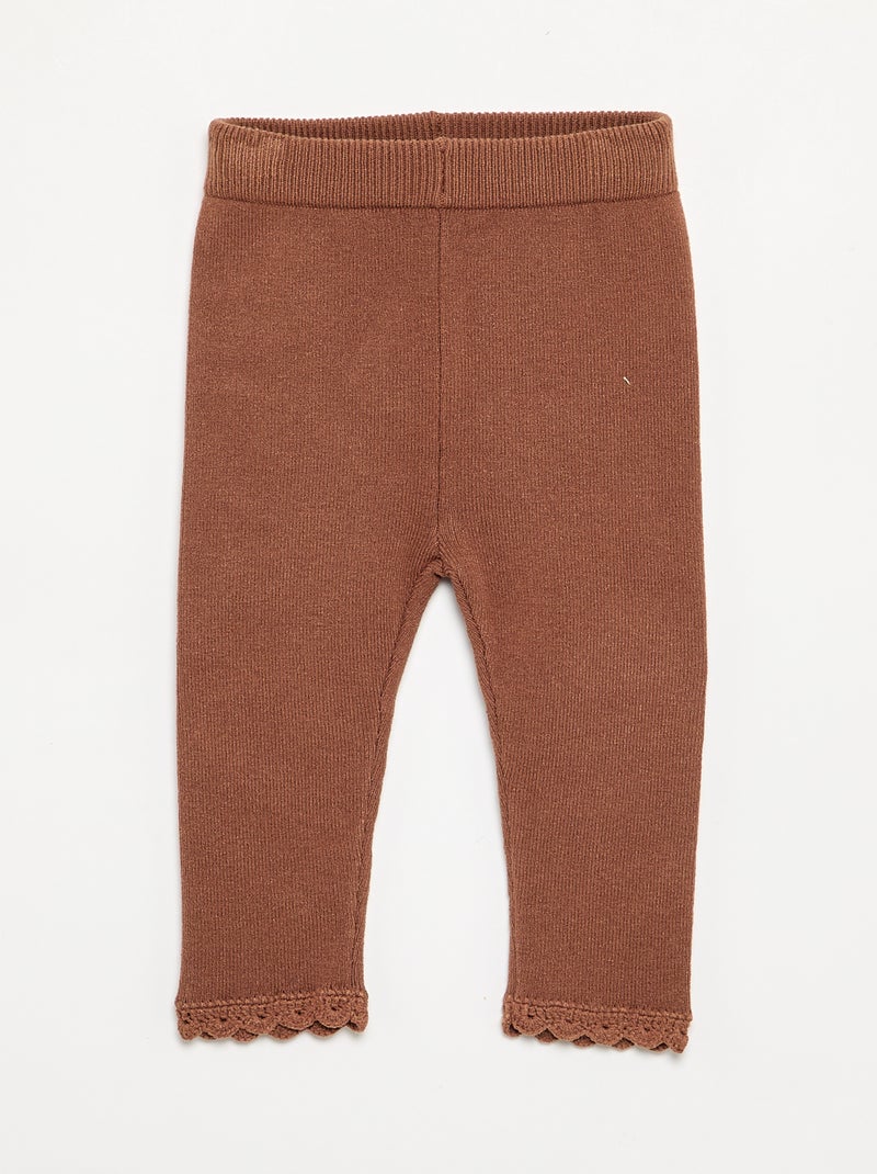 Set Sweatshirt + Leggings aus Kompaktstrick - 2-teilig Marron - Kiabi