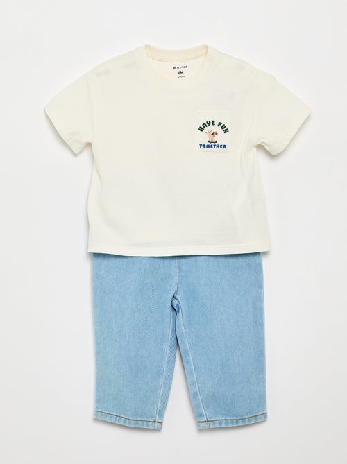 Set T-Shirt + Jeanshose - 2-teilig - Kiabi