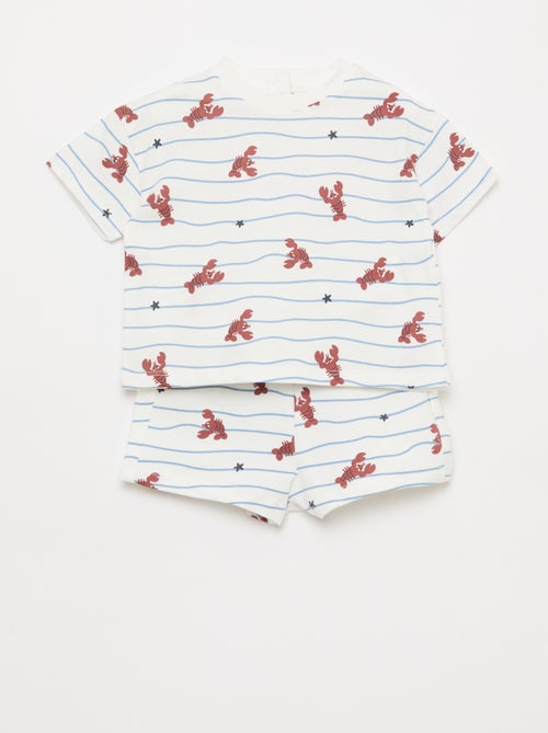Set T-Shirt + Shorts mit Muster - 2-teilig - Kiabi