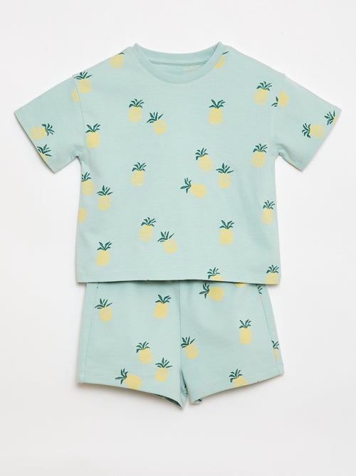 Set T-Shirt + Shorts mit Muster - 2-teilig - Kiabi