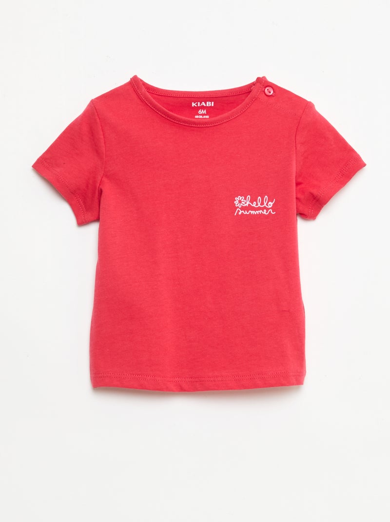 Set T-Shirt + Shorts Rot - Kiabi