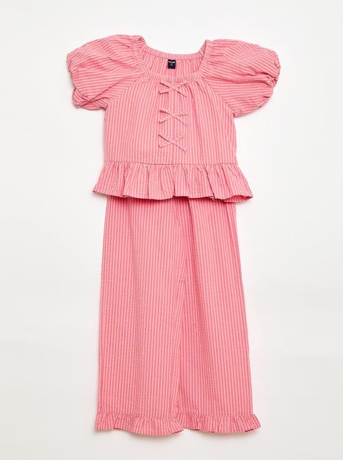 Set Top + Hose mit Baumwoll-Details - Kiabi