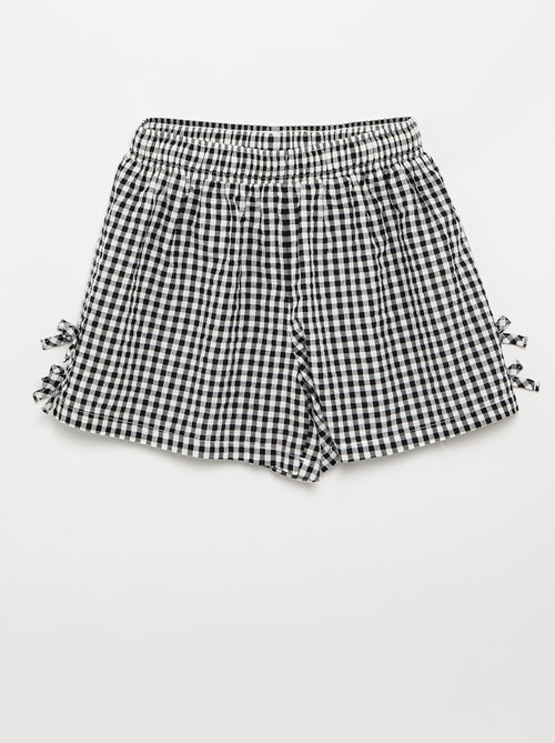 Set Trägertop + Shorts mit Vichy-Muster - 2-teilig - Kiabi