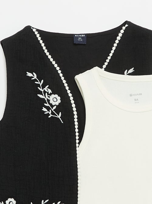 Set: Trägertop und Gilet - Kiabi Set: Trägertop und Gilet - Kiabi