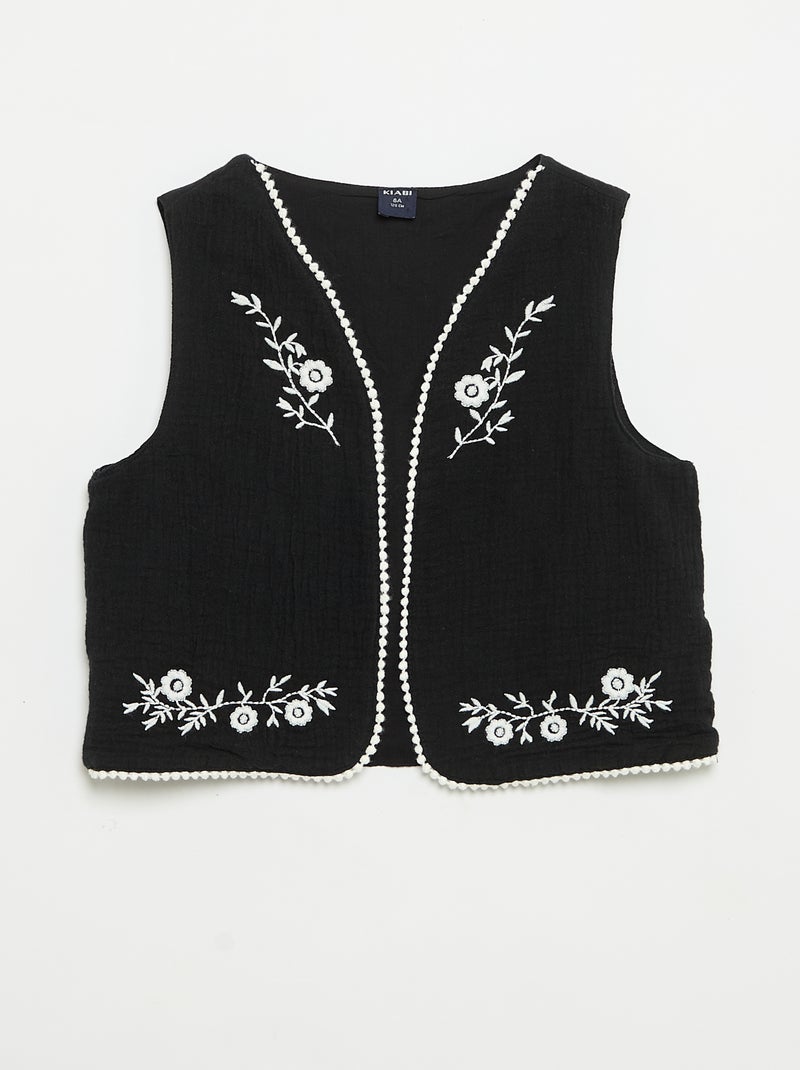 Set: Trägertop und Gilet Schwarz - Kiabi