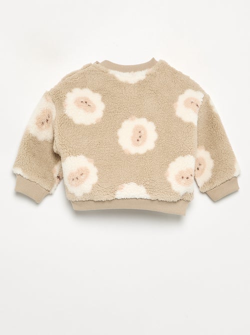 Sherpa-Effect Sweatshirt - Kiabi