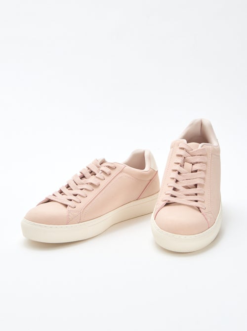 Shimmering Suedette Low-Top Sneakers - Kiabi