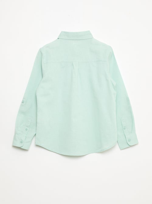 Shirt with Pocket and Roll-Up Sleeves - Kiabi