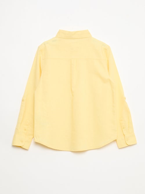 Shirt with Pocket and Roll-Up Sleeves - Kiabi