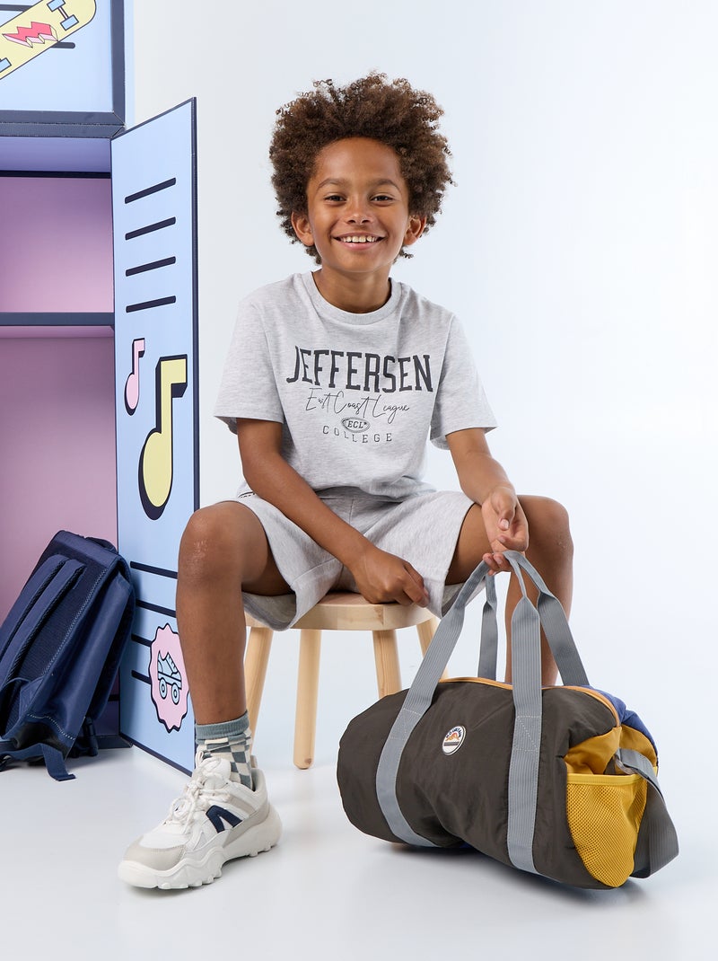 Short- und T-Shirt-Set – 2-teilig Grau - Kiabi